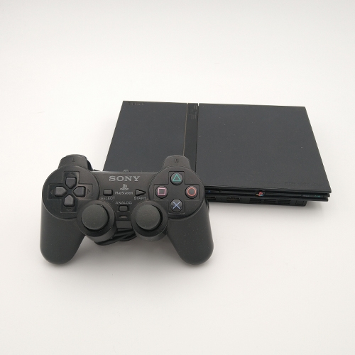 Playstation 2 Slim Konsol - Sort - SNR FC3131336 (B Grade) (Genbrug)